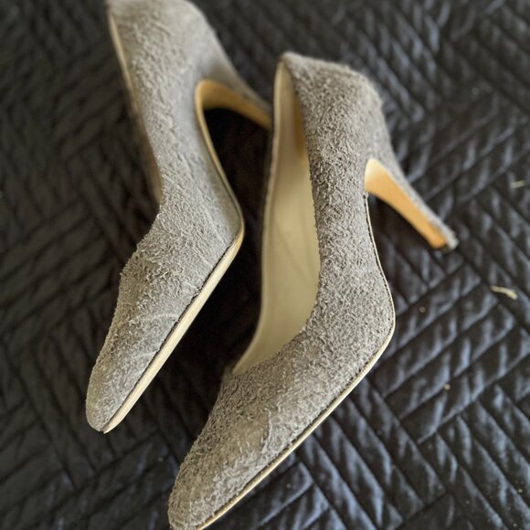 Helmut Lang distressed suede pointed heels textured 8.5 - Picture 3 of 4